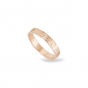 Cartier Rose Gold Plain Love Wedding Band Size 53 B4085200